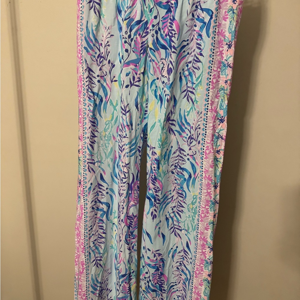 Lilly Pulitzer Multicolor Leaf Print Pants
